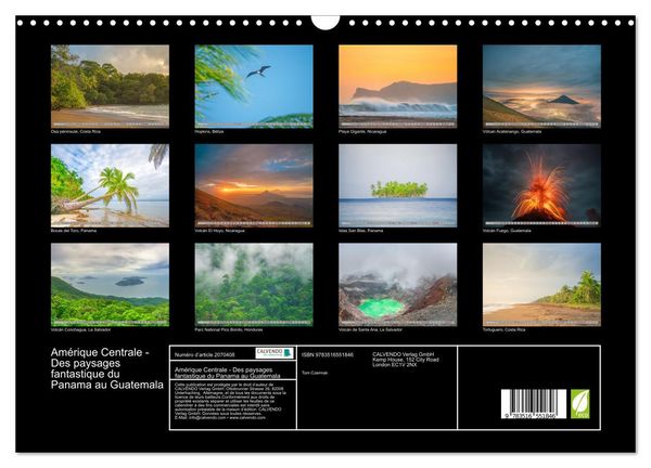 Produktbild: Am&eacute;rique Centrale - Des paysages fantastique du Panama au Guatemala (Calendrier mural 2026 DIN A3 vertical), CALVENDO calendrier mensuel
