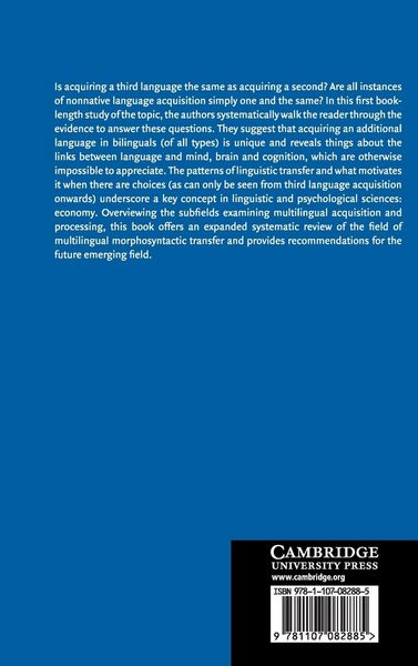 Produktbild: Third Language Acquisition and Linguistic Transfer