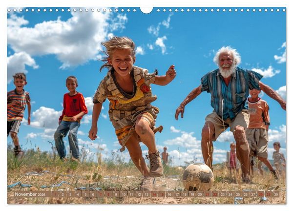 Produktbild: Fu&szlig;ball im Blut (Wandkalender 2026 DIN A3 quer), CALVENDO Monatskalender