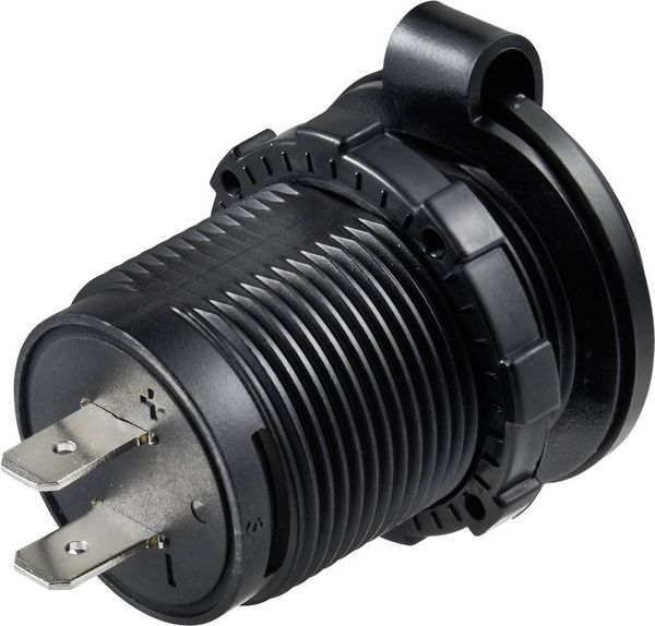 Produktbild: USB-Ladestecker mit 2 USB A-Anschl&uuml;ssen Buchse, Einbau TC-9070412 TRU COMPONENTS Inhalt: 1 St.