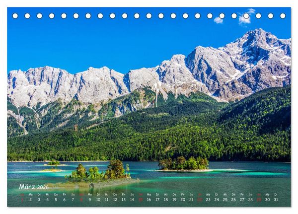 Produktbild: Naturparadies Zugspitzarena (Tischkalender 2026 DIN A5 quer), CALVENDO Monatskalender