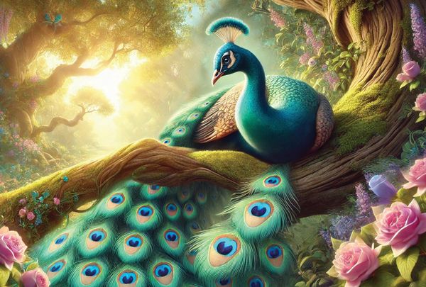 Produktbild: Holzpuzzle - Mystischer Pfau 505 Teile
