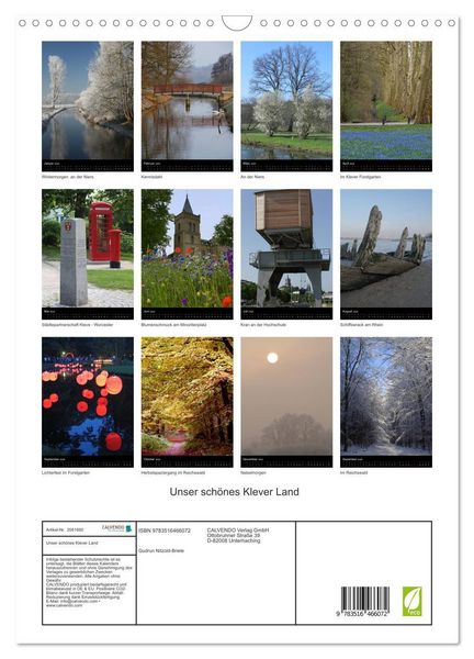 Produktbild: Unser sch&ouml;nes Klever Land (Wandkalender 2026 DIN A3 hoch), CALVENDO Monatskalender