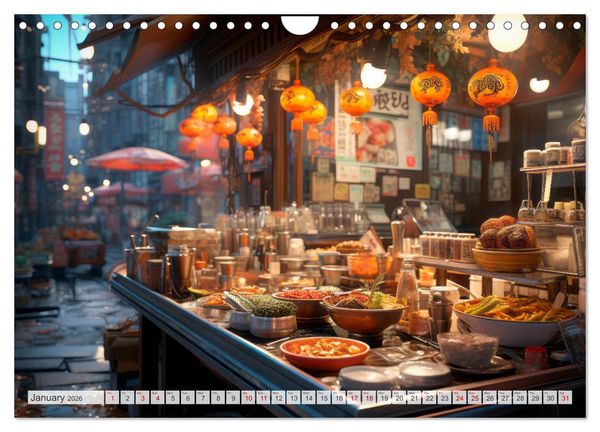 Produktbild: STREET FOOD Impressions around the world (Wall Calendar 2026 DIN A4 landscape), CALVENDO 12 Month Wall Calendar