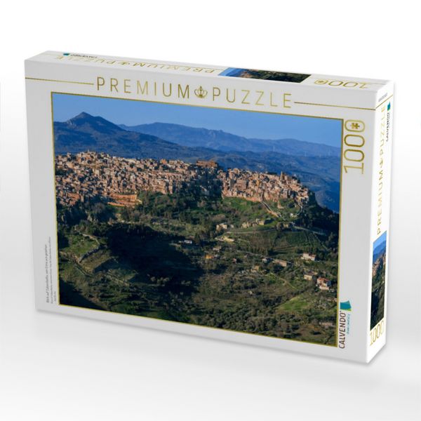 Produktbild: CALVENDO Puzzle Blick auf Calascibetta, von Enna aus gesehen | 1000 Teile Lege-Gr&ouml;&szlig;e 64x48cm Foto-Puzzle f&uuml;r gl&uuml;ckliche Stunden