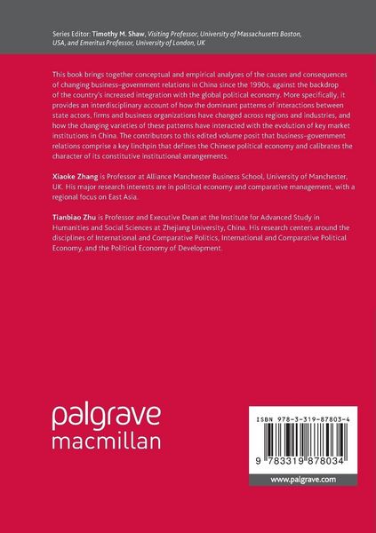 Produktbild: Business, Government and Economic Institutions in China