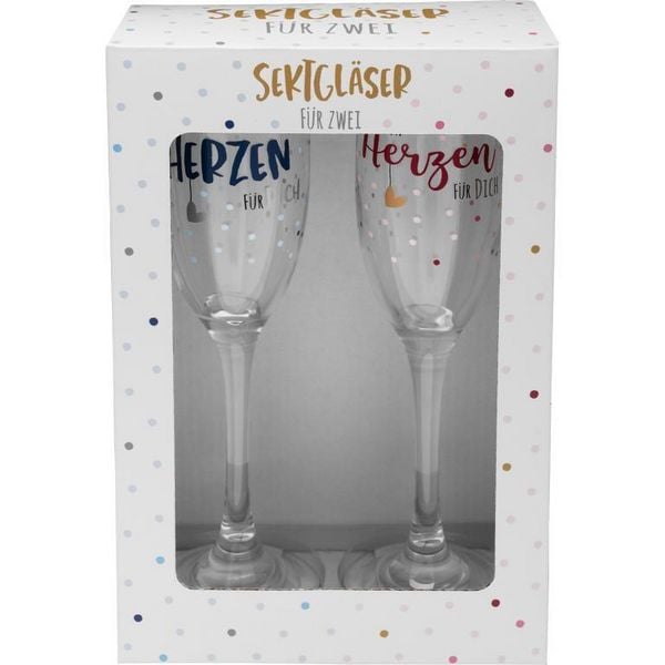 Produktbild: Secco Glas Set "Von Herzen f&uuml;r Dich"