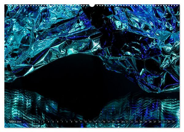 Produktbild: Experimentelle Makrofotografie mit Eisenpulver und Aluminiumfolie (hochwertiger Premium Wandkalender 2026 DIN A2 quer), Kunstdruck in Hochglanz