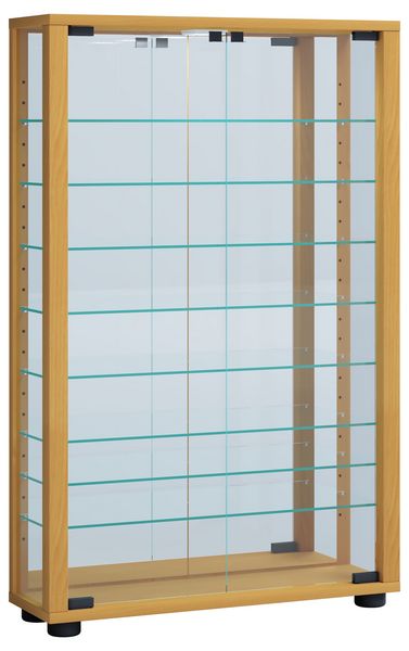 Glas Stand Vitrine Sammelvitrine Lumo Mini Spiegel