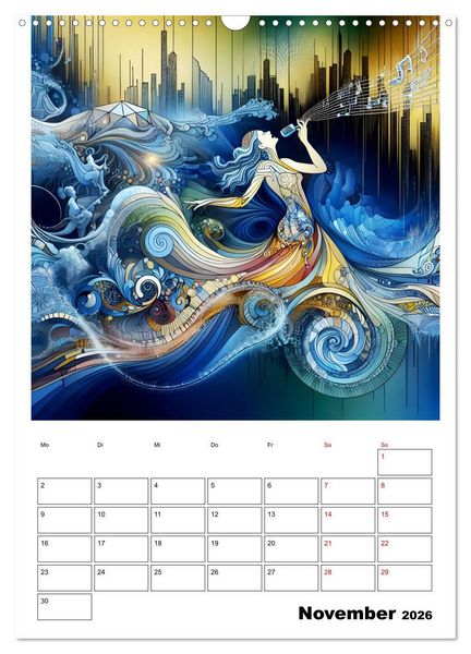 Produktbild: Taktvoll &ndash; Rhythmische Eleganz (Wandkalender 2026 DIN A3 hoch), CALVENDO Monatskalender