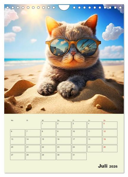 Produktbild: Jetzt ist die Katze aus dem Sack! Katzenspa&szlig; vom Feinsten! (Wandkalender 2026 DIN A4 hoch), CALVENDO Monatskalender