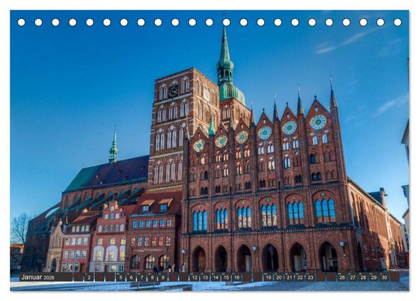 Produktbild: Stralsund, Eine Perle an der Ostsee (Tischkalender 2026 DIN A5 quer), CALVENDO Monatskalender