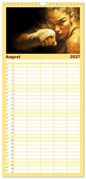 Produktbild: Familienplaner 2027 - Olympia. Anders. mit 5 Spalten (Wandkalender, 21 x 45 cm) CALVENDO