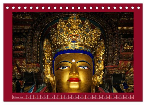 Produktbild: Buddhas & Bhodisattvas (Tischkalender 2026 DIN A5 quer), CALVENDO Monatskalender
