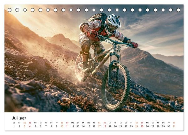 Produktbild: Mountainbike - Trails am Limit (Tischkalender 2027 DIN A5 quer), CALVENDO Monatskalender