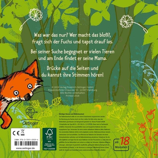 Produktbild: Der kleine Fuchs h&ouml;rt einen Mucks
