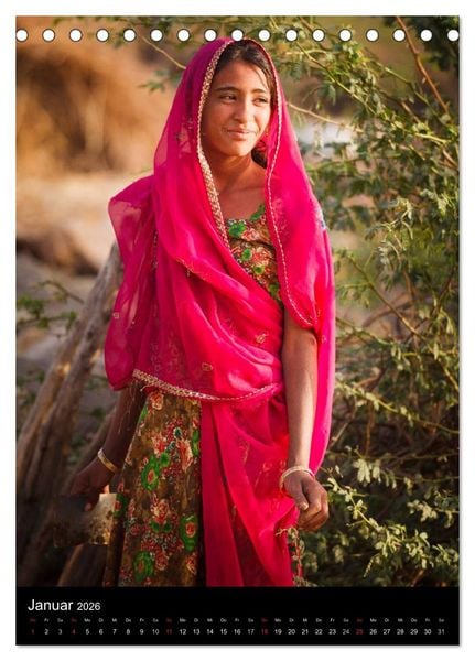 Produktbild: Portraits aus Indien (Tischkalender 2026 DIN A5 hoch), CALVENDO Monatskalender