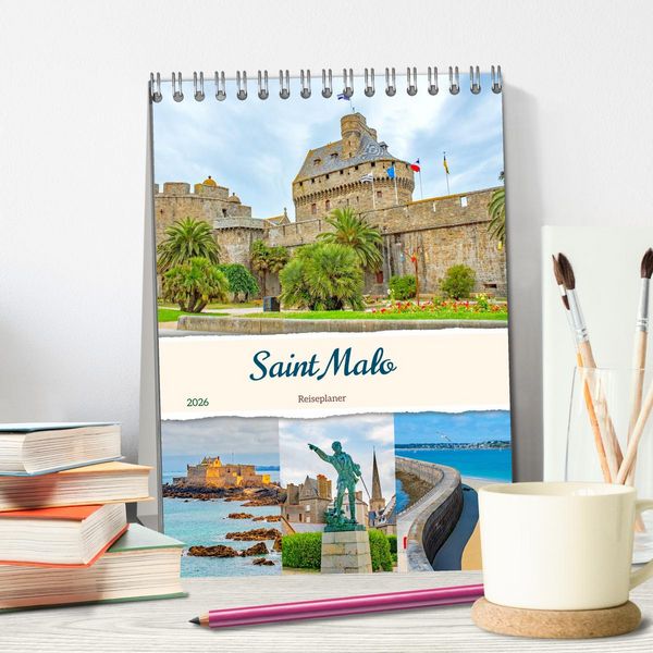 Produktbild: Saint Malo - Reiseplaner (Tischkalender 2026 DIN A5 hoch), CALVENDO Monatskalender