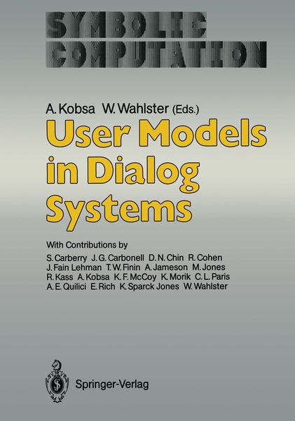 Produktbild: User Models in Dialog Systems