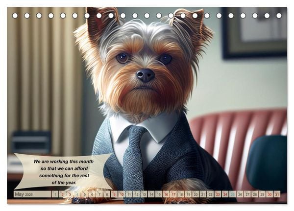 Produktbild: Great fun for Yorkshire Terrier lovers (Desk Calendar 2026 DIN A5 landscape), CALVENDO 12 Month DeskCalendar