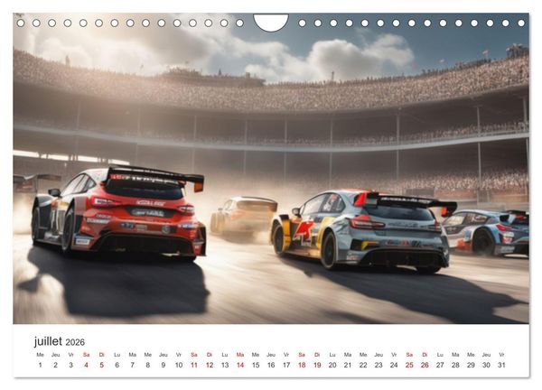 Produktbild: Les voitures de rallye &agrave; l'assaut des pistes (Calendrier mural 2026 DIN A4 vertical), CALVENDO calendrier mensuel