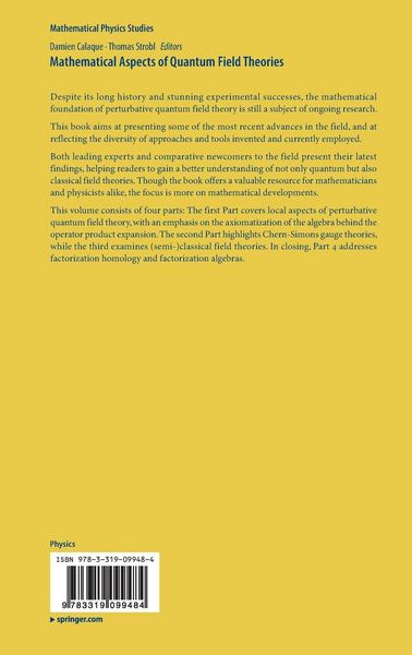 Produktbild: Mathematical Aspects of Quantum Field Theories