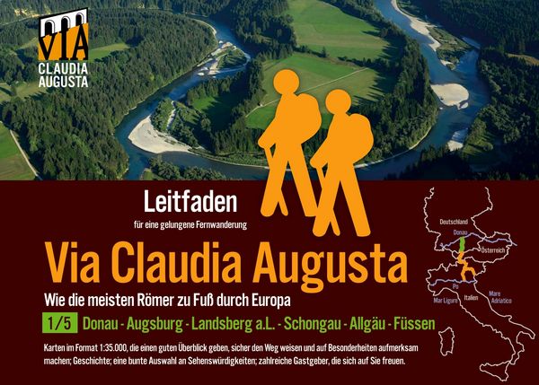 Produktbild: Fern-Wander-Route Via Claudia Augusta 1/5 Bayern P R E M I U M