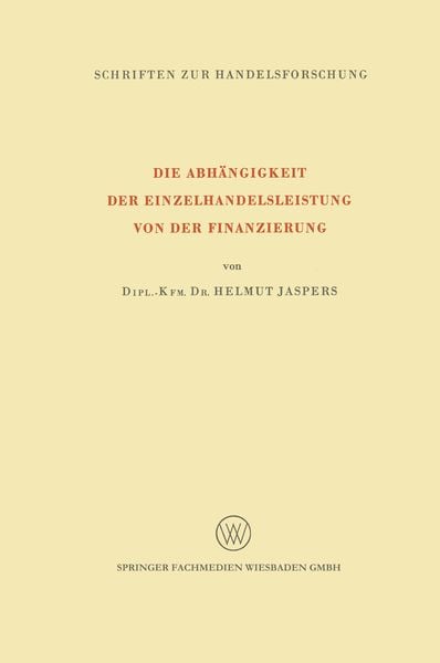 Produktbild: Die Abh&auml;ngigkeit der Einzelhandelsleistung von der Finanzierung