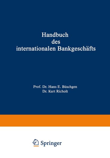 Produktbild: Handbuch des internationalen Bankgesch&auml;fts