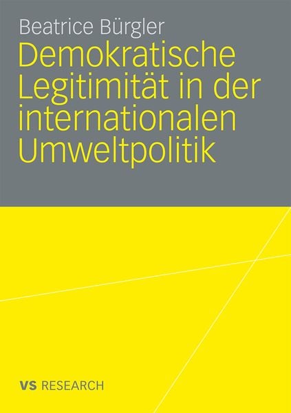 Produktbild: Demokratische Legitimit&auml;t in der internationalen Umweltpolitik