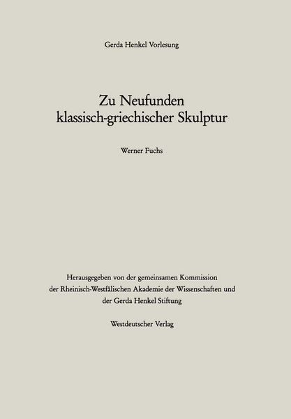 Produktbild: Zu Neufunden klassisch-griechischer Skulptur