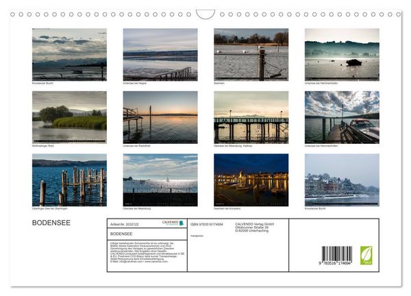 Produktbild: BODENSEE (Wandkalender 2026 DIN A3 quer), CALVENDO Monatskalender