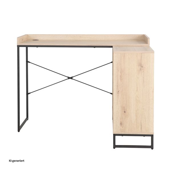 Produktbild: HTI-Living Eckschreibtisch mit Regal Cedrik Artisaneiche-Schwarz