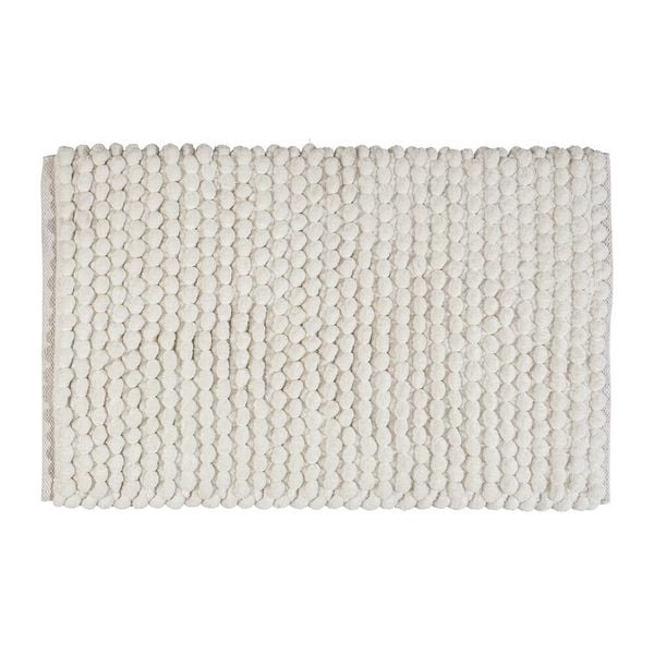 Produktbild: Badteppich Mod. Solivo Wei&szlig;, 50 x 80 cm, rutschfest und waschbar bis 30 &deg;C