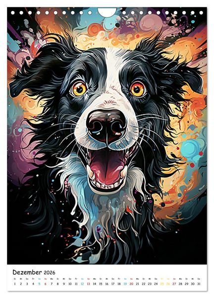 Produktbild: Crazy Dogs Bekannte Hunderassen im Comicstyle (Wandkalender 2026 DIN A4 hoch), CALVENDO Monatskalender