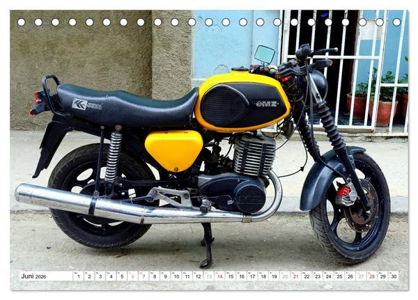 Produktbild: MZ - Ein Motorrad aus der DDR in Kuba (Tischkalender 2026 DIN A5 quer), CALVENDO Monatskalender
