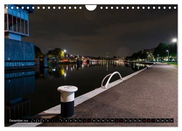 Produktbild: Rotterdam bei Nacht (Wandkalender 2026 DIN A4 quer), CALVENDO Monatskalender