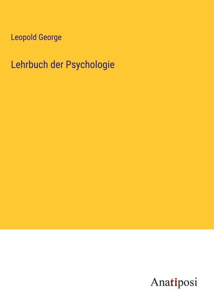 Produktbild: Lehrbuch der Psychologie