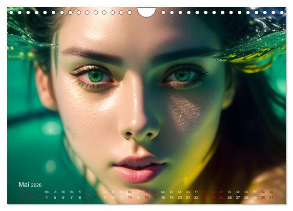Produktbild: Models unter Wasser (Wandkalender 2026 DIN A4 quer), CALVENDO Monatskalender