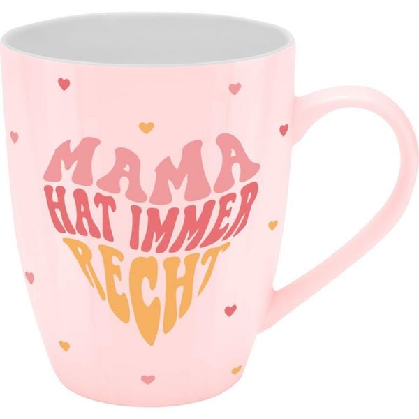 Produktbild: Tasse mit Motivdruck "Mama hat immer recht", mit Banderole