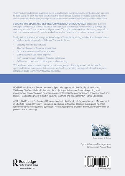Produktbild: Finance for Sport and Leisure Managers