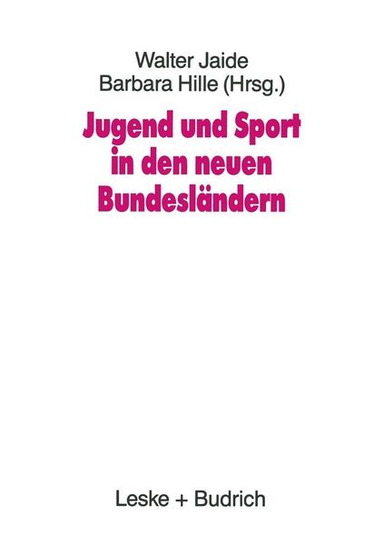 Produktbild: Jugend und Sport in den neuen Bundesl&auml;ndern