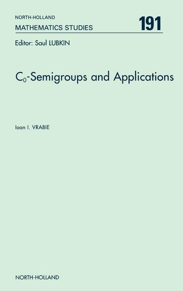 Produktbild: Co-Semigroups and Applications