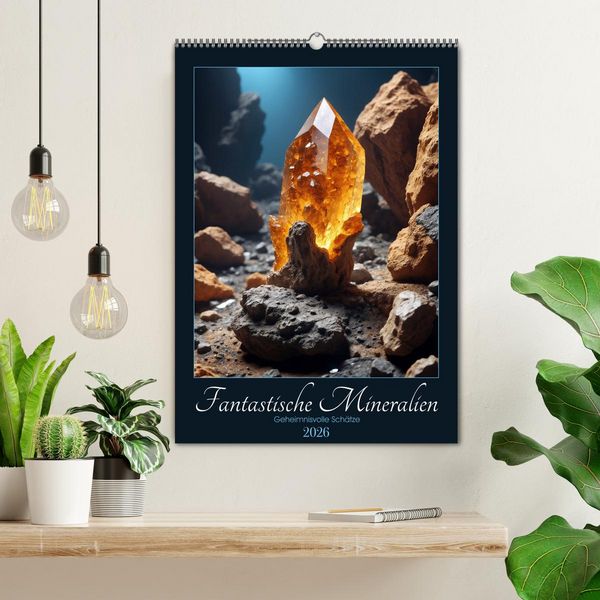 Produktbild: Fantastische Mineralien - Geheimnisvolle Sch&auml;tze (Wandkalender 2026 DIN A2 hoch), CALVENDO Monatskalender