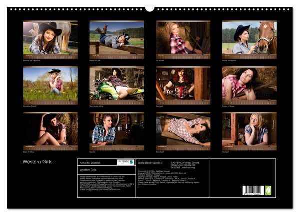 Produktbild: Western Girls (Wandkalender 2026 DIN A2 quer), CALVENDO Monatskalender
