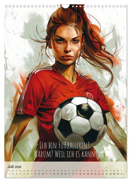 Produktbild: Fu&szlig;ballspr&uuml;che (Wandkalender 2026 DIN A3 hoch), CALVENDO Monatskalender