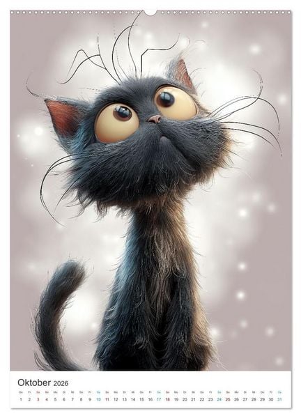 Produktbild: Miau & Mauz (Wandkalender 2026 DIN A2 hoch), CALVENDO Monatskalender