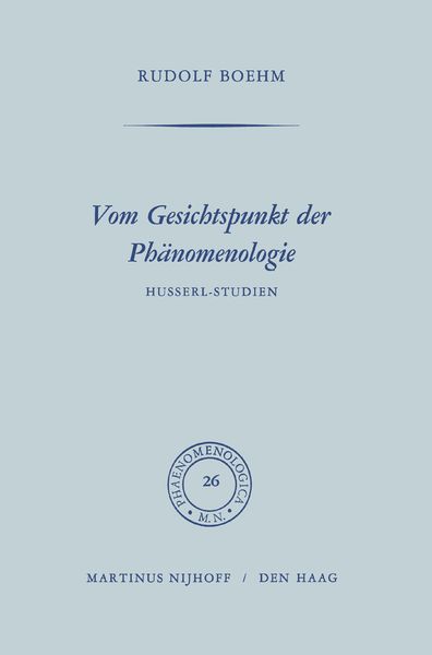 Produktbild: Vom Gesichtspunkt der Ph&auml;nomenologie