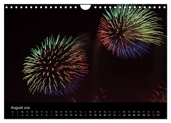 Produktbild: Feuerwerk (Wandkalender 2026 DIN A4 quer), CALVENDO Monatskalender