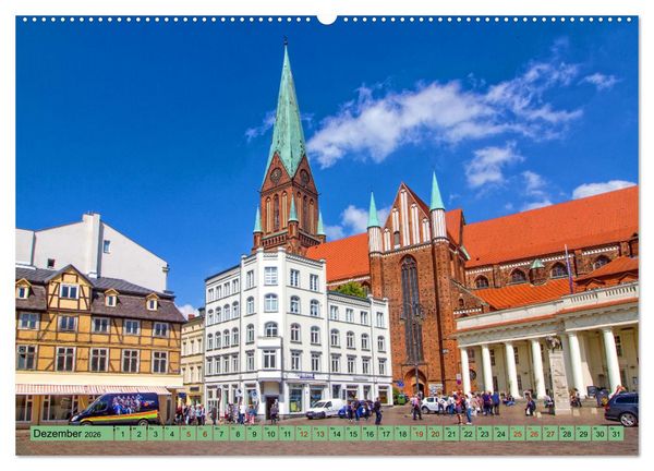 Produktbild: Residenzstadt Schwerin - Impressionen aus Mecklenburg-Vorpommern (Wandkalender 2026 DIN A2 quer), CALVENDO Monatskalender
